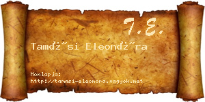 Tamási Eleonóra névjegykártya