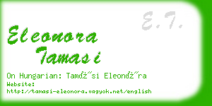 eleonora tamasi business card
